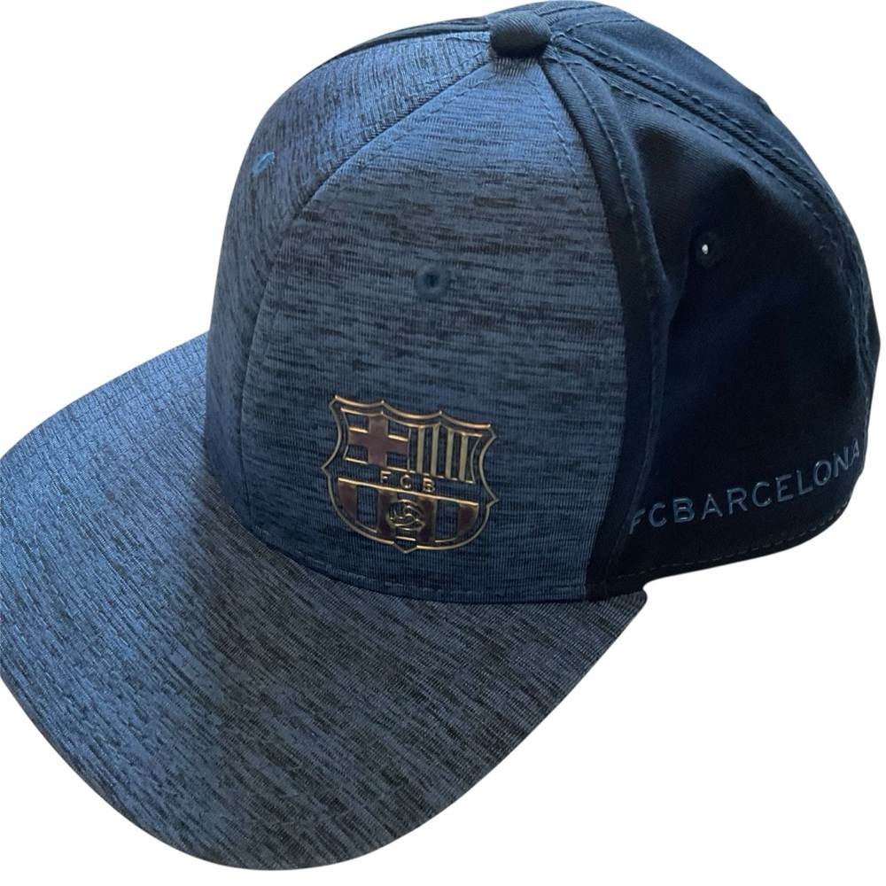 FC Barcelona Snapback Hat Blue Cap FCB Since 1899 Licensed Soccer Silver Logo